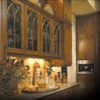 Ovation Cabinetry - Gothic Style Rustic Cherry Applied Molding Cabinet Doors with Glass